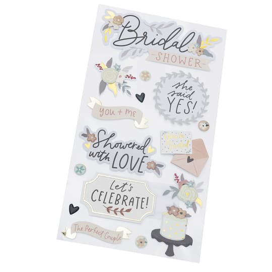 12 Pack: Wedding Shower Stickers by Recollections&#x2122;